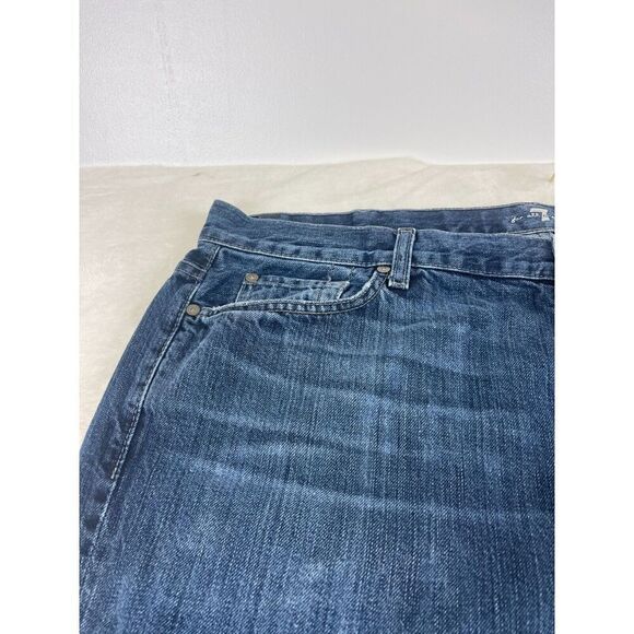 7 For All Mankind Men’s Straight Jeans Size 40/32 Denim 100% Cotton 5 Pocket - Picture 2 of 10